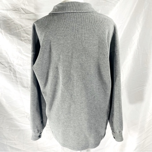 Madewell Dove Gray Shacket SOFT PLUSH COZY Double-Faced Fabric EUC Size Small - Picture 6 of 12